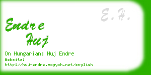 endre huj business card